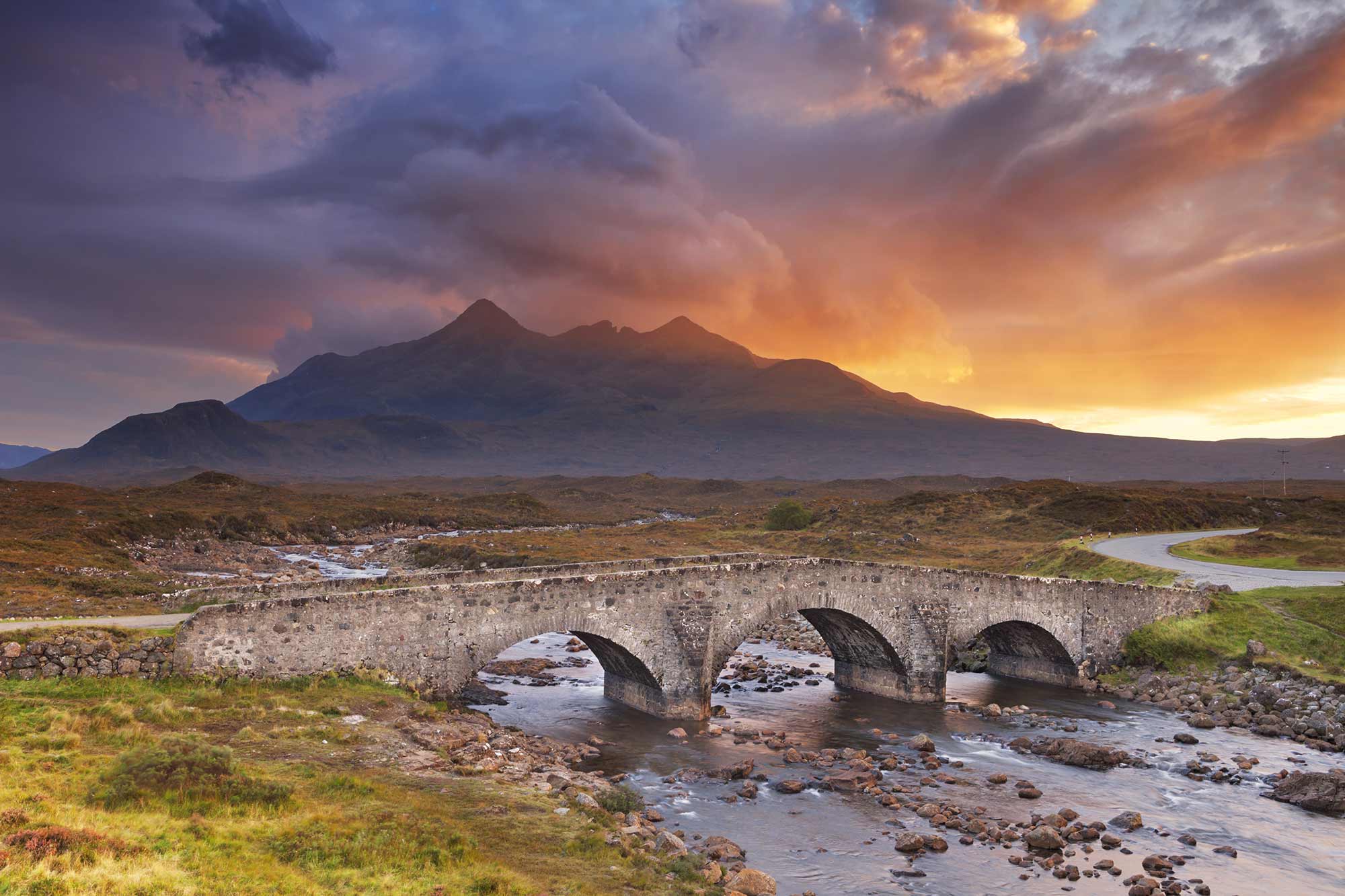 The Cuillin Mountain range on the Isle of Skye